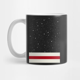 Cozy Winter Socks With Red Stripe Pattern Black Mug